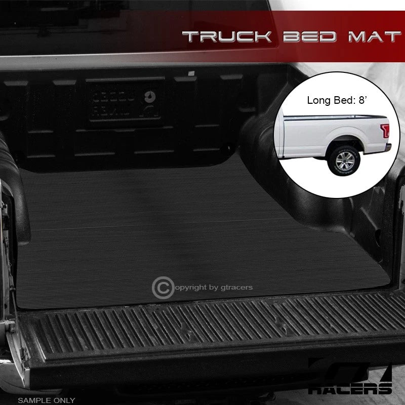 2004-2014 Ford F150 8 Ft Long Cab Rubber Truck Bed Floor Mat Carpet Liner V2