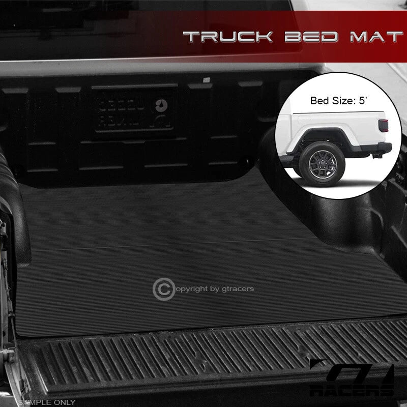 2020-2023 Jeep Gladiator JT 5' Blk Rubber Truck Bed Trunk Floor Mat Liner V2