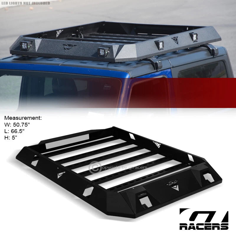 2007-2018 Jeep Wrangler JK 4 Door Black AR-M Modular Steel Roof Tray Basket