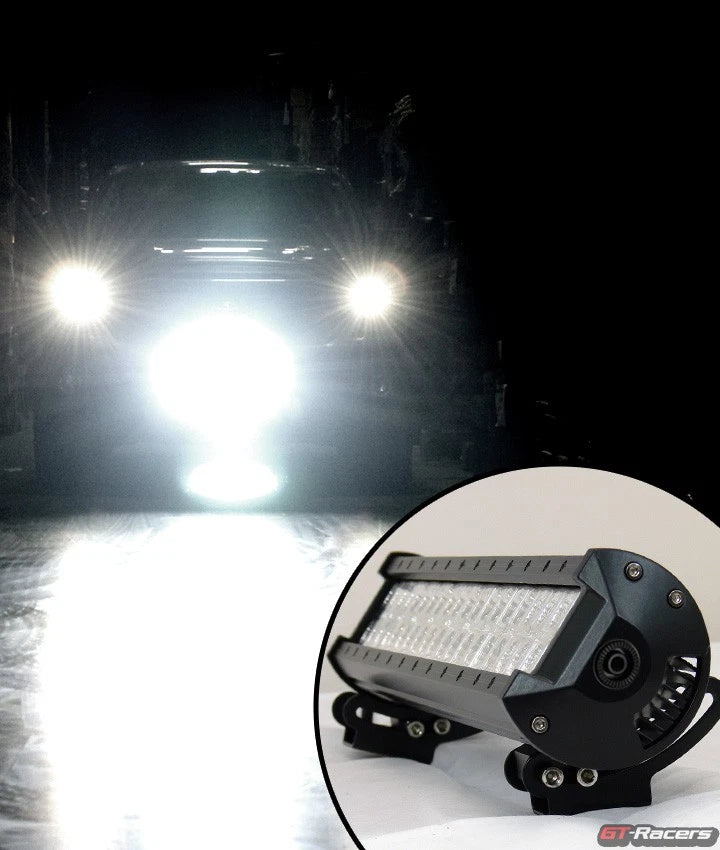 22" 120W CREE Spot Flood LED Light Bar Offroad Bull Guard Roof Bumper Mount G15O