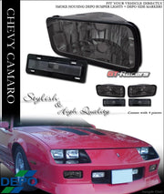 1985-1992 Camaro Z28 Depo Smoke Turn Signal Bumper+Side Marker Lights Lamps