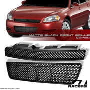 06-13 Impala/14-16 Limited Matte Black Mesh Upper Hood+Lower Bumper Grille