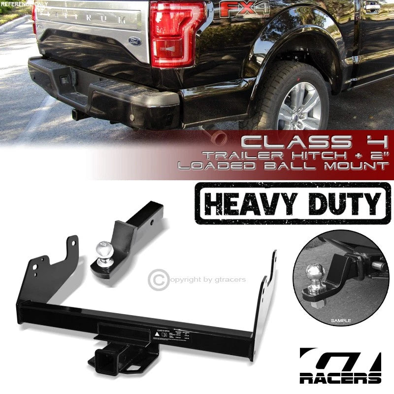 2015-2024 2025 Ford F150 Class 4 Trailer Hitch Receiver+2" Ball Bumper Mount