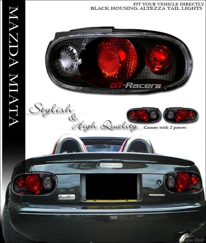 1990-1997 Mazda Miata Mx-5 Jdm Black Sport Style Altezza Tail lights Lamp Ks