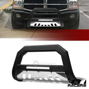 2004-2010 Durango/Aspen Matte Black/SS Skid AVT Aluminum LED Bull Bar Guard