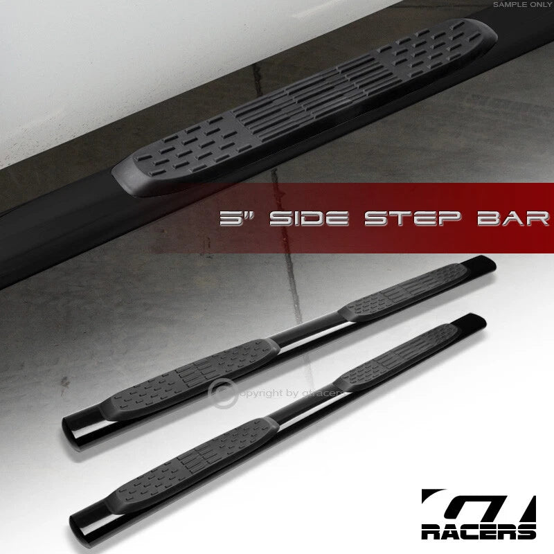 2015-2023 Ford F150/2017+ F250 Super/Extended Cab 5" Oval Blk Side Step Bars