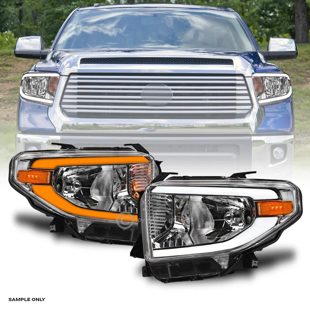 Switchback Sequential 14-21 Tundra SR5/Limited Chrome Headlights w/LED Tube