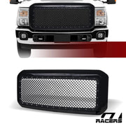 2011-2016 Ford F250/F350 Superduty Black Rivet Bolt Mesh Front Bumper Grille