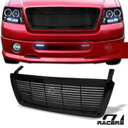 2004-2008 Ford F150 Horizontal Billet Style Glossy Black Front Bumper Grille