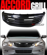 2011-2012 Accord 4 Door Glossy Black MU Style Front Hood Bumper Grille Guard