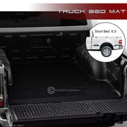1997-2003 Ford F150 Flareside 6.5 Ft Blk Rubber Diamond Truck Bed Mat Liner