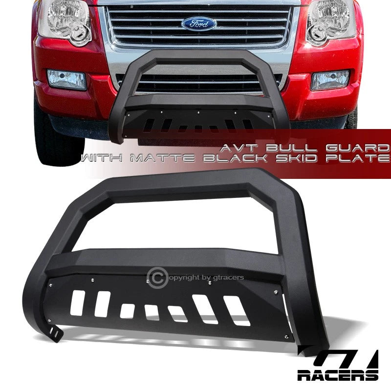 2006-2010 Ford Explorer/Sport Trac Matte Blk AVT Edge Bull Bar Bumper Guard