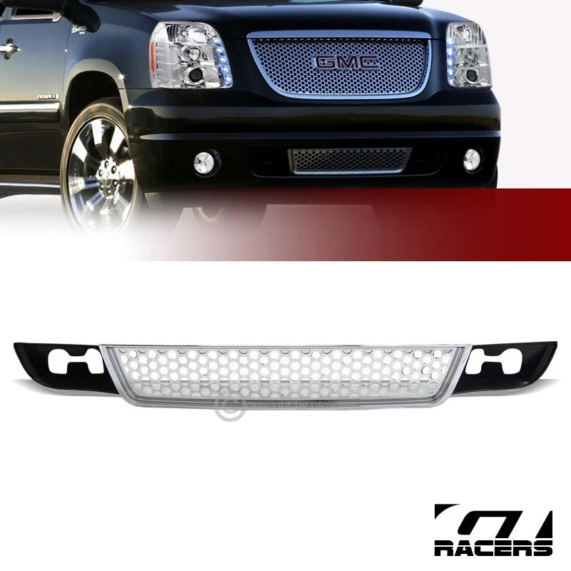 2007-2014GMC Yukon Chrome Round Hole Mesh Front Lower Bumper Grill Grille 1P