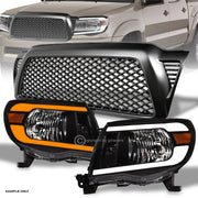Switchback Sequential 2005-2011 Tacoma Blk LED Headlights A+Matte Mesh Grill