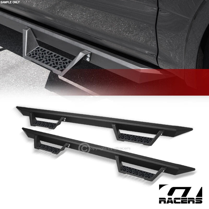 2009-2018 Dodge Ram 1500 Quad Matte Black Modular Drop Step Nerf Bars Boards