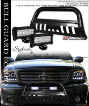 Blk Bull Bar Bumper Guard w/36W CREE LED Lights 04-12 Chevy Colorado/Canyon