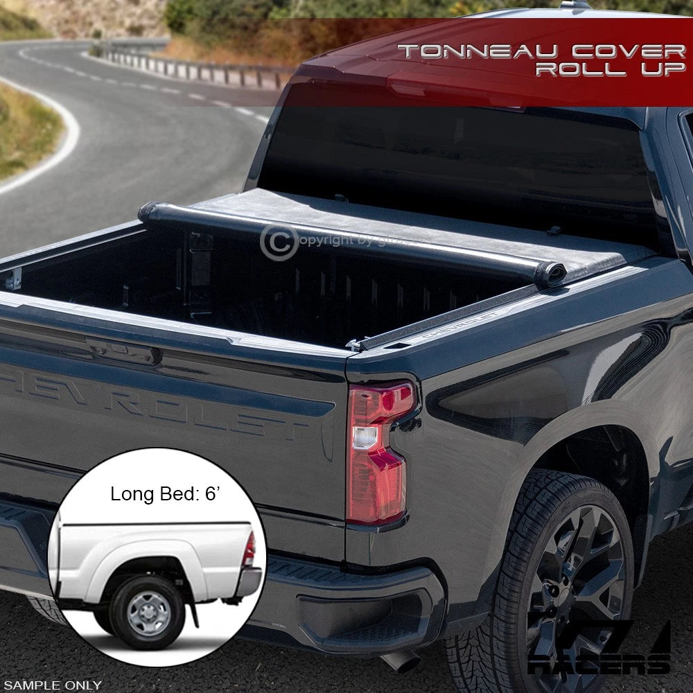 2016-2023 Toyota Tacoma 6 Ft Long Bed Lo Pro Roll Up Lock Tonneau Cover v2