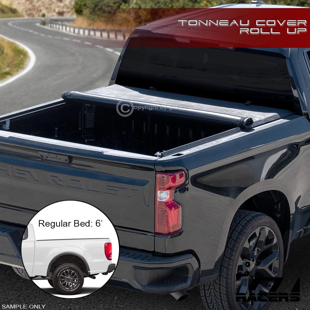 2019-2023 Ford Ranger 6 Ft 72" Bed Lo Pro Soft Roll Up Lock Tonneau Cover v2