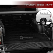 2019-2022 Dodge Ram 1500 5.7' Black Rubber Diamond Truck Bed Floor Mat Liner