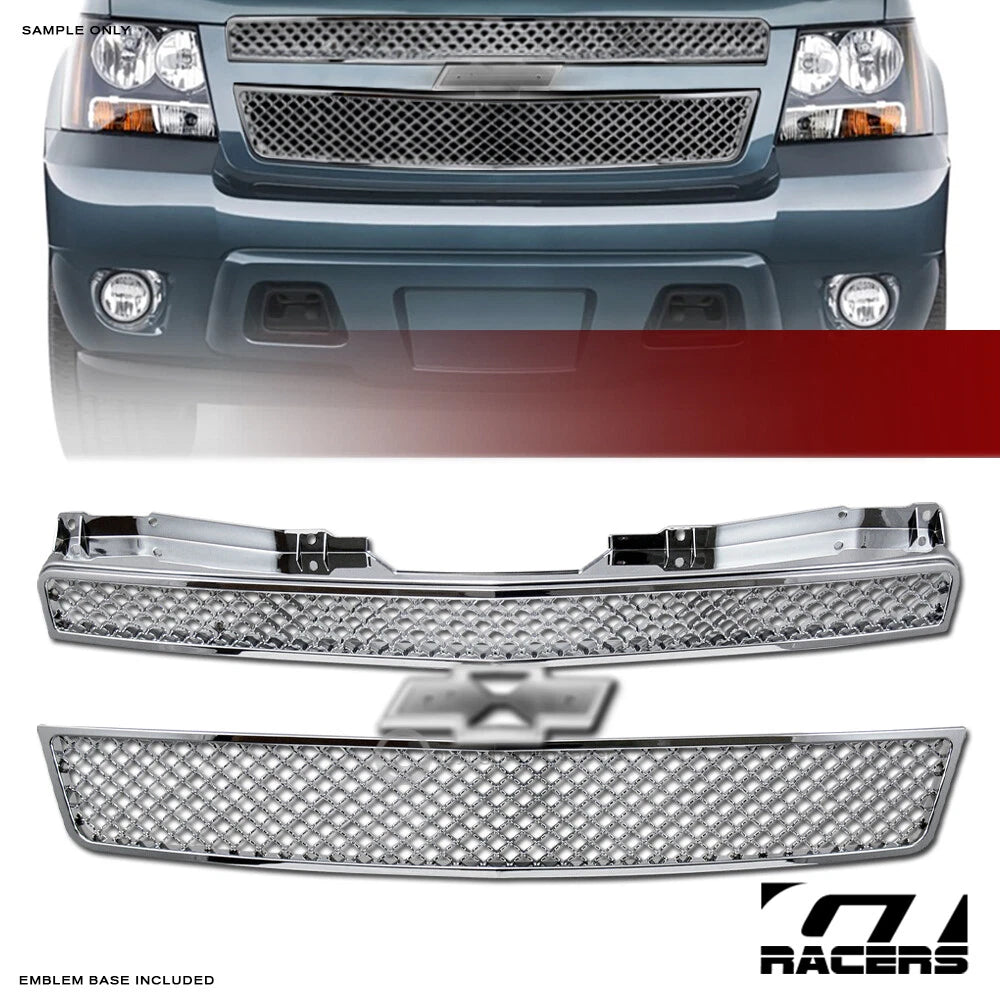 2007-2014 Tahoe/Suburban/Avalanche Chrome Ltz Mesh Upper Front Grill Grille
