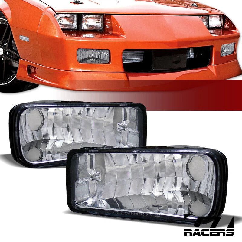 Depo 1985-1992 Chevy Camaro Z28 Chrome Front Signal Parking Bumper Lights