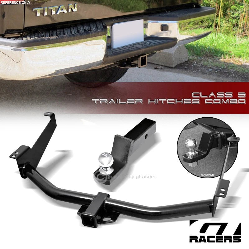 Class 3 Trailer Hitch Receiver w/2" Ball Bumper Mount 2004-2015 Nissan Titan