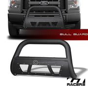 2004-2023 Ford F150 Matte Black Studded Mesh Bull Bar Grille Bumper Guard