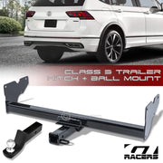 2018-2024 Tiguan Class 3 Black Trailer Hitch Receiver+2