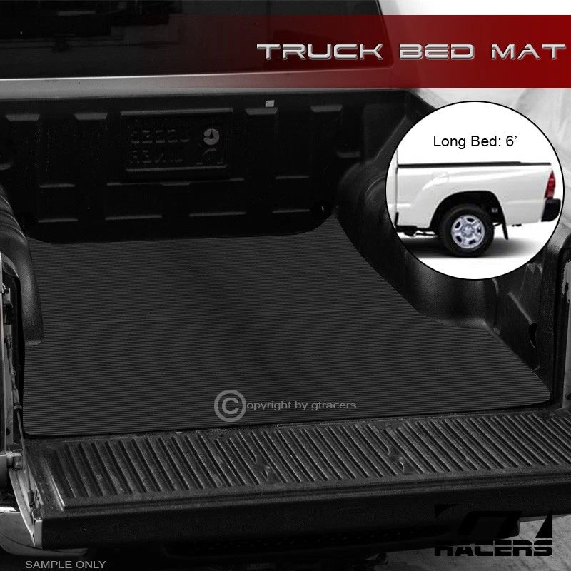 2005-2022 Toyota Tacoma 6 Ft 72" Rubber Truck Bed Floor Mat Carpet Liner v2