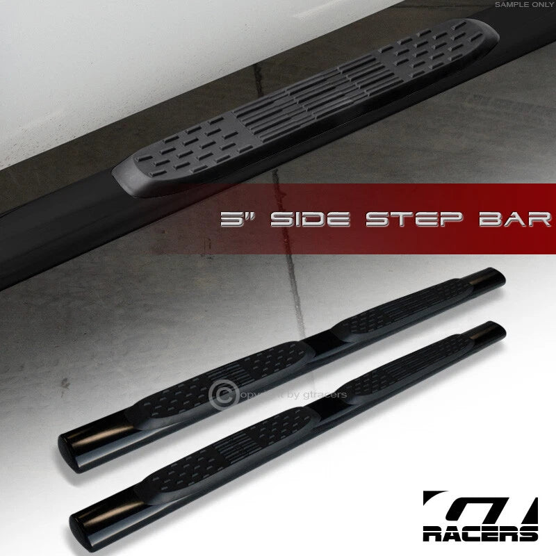 2002-2009 Ram Quad Cab 5" Oval Hd Black Side Step Nerf Bars Running Boards