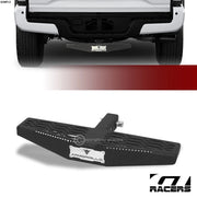 Textured Blk Wide Mesh Style Rear Bumper Trailer Hitch Step+2