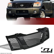 2004-2007 Titan/Armada Blk Luxury Mesh Front Hood Bumper Grill Grille Cover