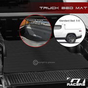 2022-2024 R1T 4.5 Feet Rubber Front+Rear Truck Bed Floor Mat Carpet Liner v2
