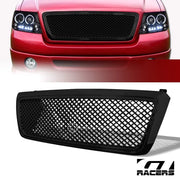 2004-2008 Ford F150 Black Luxury Mesh Front Hood Bumper Grille Guard ABS
