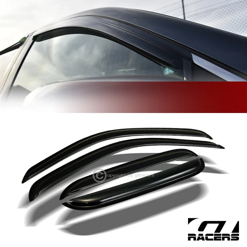 2001-2004 Tacoma Double Cab Sun/Rain Guard Shade Deflector Window Visors 4Pc