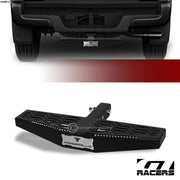 Matte Black Wide Mesh Style Rear Bumper Trailer Hitch Step w/2
