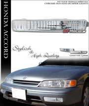 1996-1997 Honda Accord Euro Chrome Clear Turn Signal Parking Bumper Lights