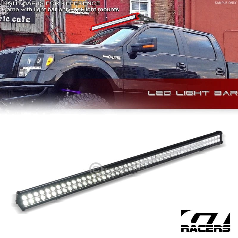 50" 288W CREE Spot Flood LED Light Bar Offroad Bull Guard Roof Bumper Mount G05E