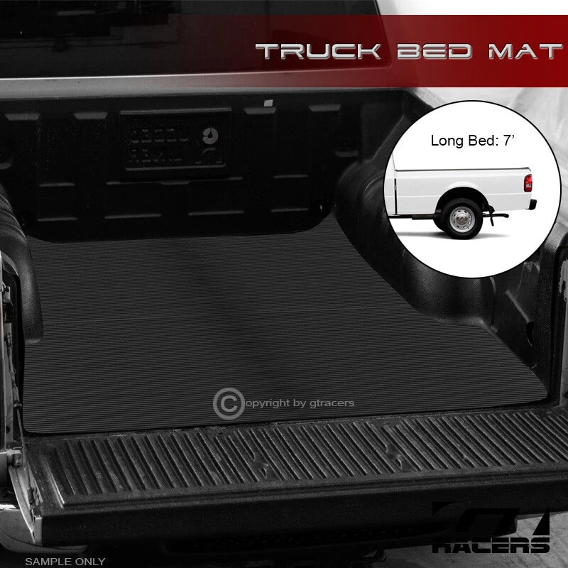 1983-2012 Ford Ranger Pickup 7 Ft Rubber Truck Bed Floor Mat Carpet Liner V2