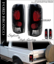 1990-1996 Ford Bronco F150 F250 Pickup Black Sport Altezza Tail lights Lamps