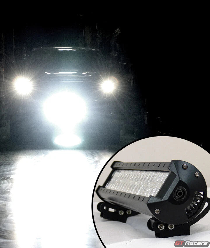 22" 120W CREE Spot Flood LED Light Bar Offroad Bull Guard Roof Bumper Mount G12L