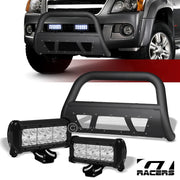 Matte Black Studded Mesh Bull Bar+36W CREE LED Lights 04-12 Colorado/Canyon
