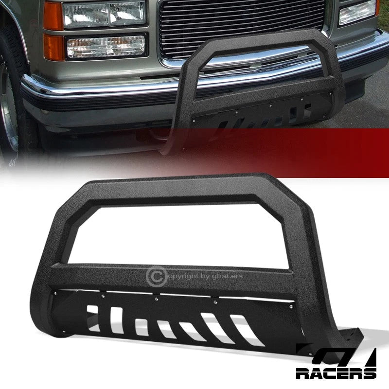1988-2000 Chevy C10 CK Silverado Textured Blk AVT Edge Bull Bar Bumper Guard