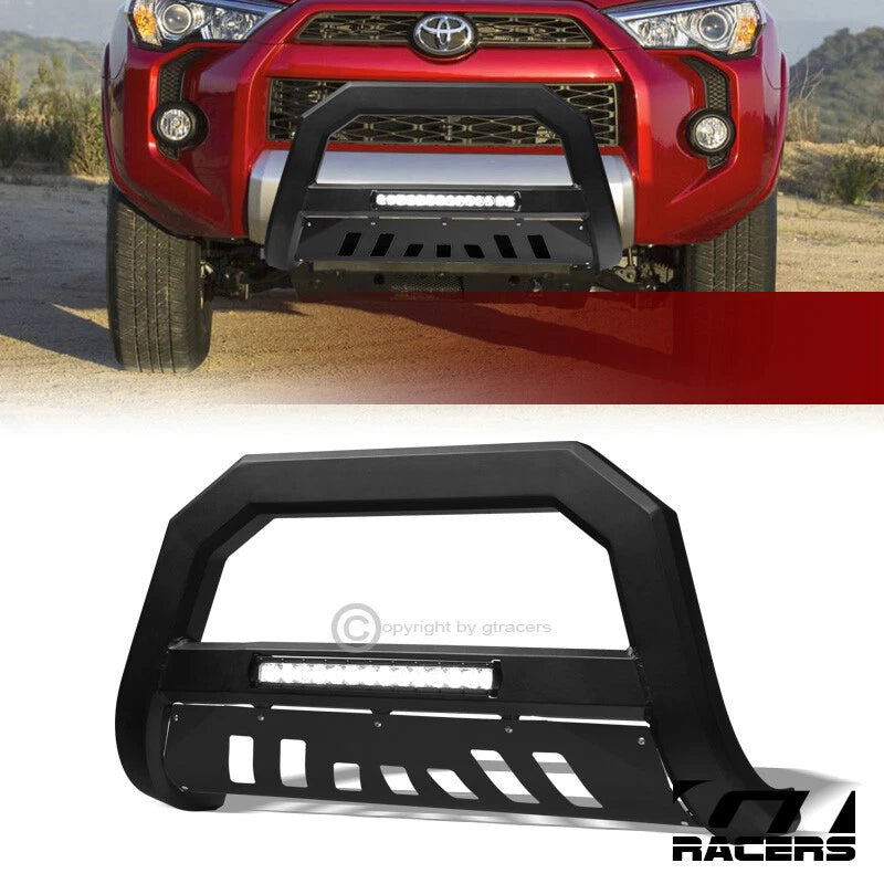 2010-2024 Toyota 4Runner Matte Black AVT Aluminum LED Bull Bar Bumper Guard