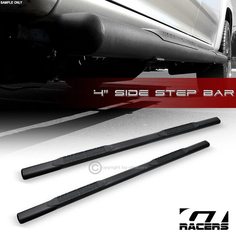 2009-2014 F150 Super Crew Cab 4" Matte Blk Side Step Nerf Bars Running Board