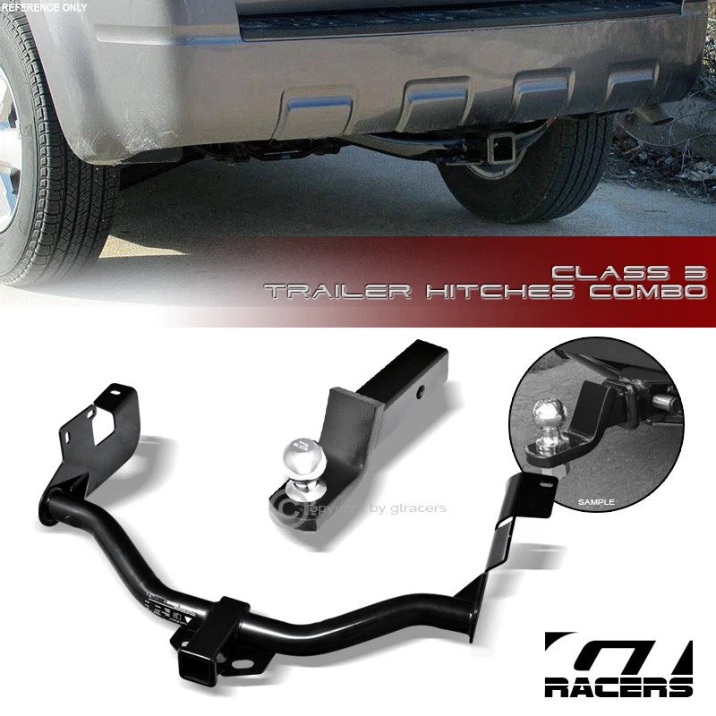 Class 3 Trailer Hitch Receiver+2" Ball Bumper Mount 2005-2012 Ford Escape