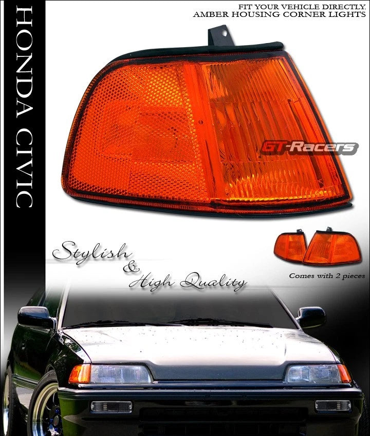 1990-1991 Honda Civic 2Dr/Coupe JDM Sport Amber Signal Parking Corner Lights