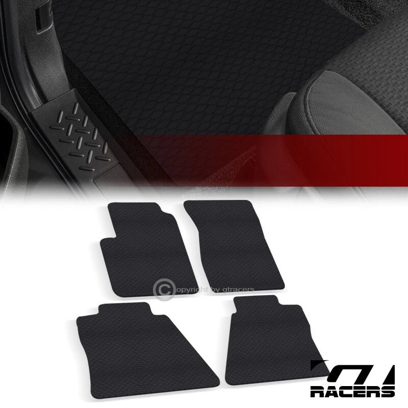 2014-2018 Silverado/Sierra Crew HEX Rubber All Weather Floor Mats Carpets 4p