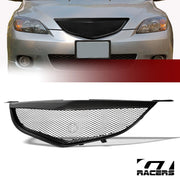 2004-2006 Mazda 3 Mazda3 Sedan Black Aluminum Mesh Front Bumper Grill Grille