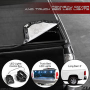 2015-2022 Chevy Colorado/GMC Canyon 6' Bed Snap-On Tonneau Cover+LED Lights